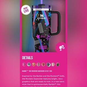 80’s Rockers Limited  Edition Barbie Stanley 40 oz Tumbler